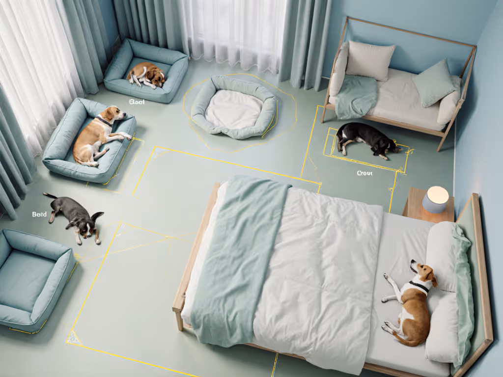 dog_sleep_posture_map_showing_ideal_room_placements