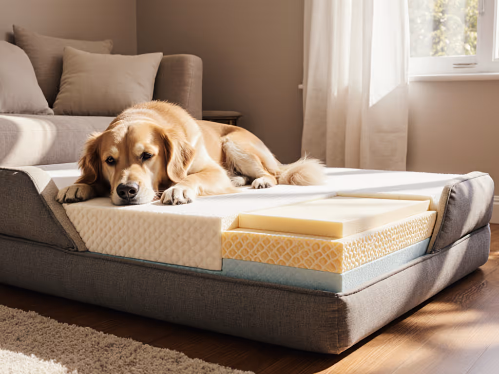 Choose Dog Bed Memory Foam Density by Weight: Avoid Flattening