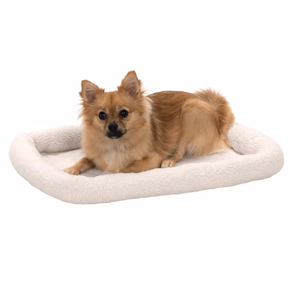 Furhaven Sherpa Fleece Bolster Crate Pad